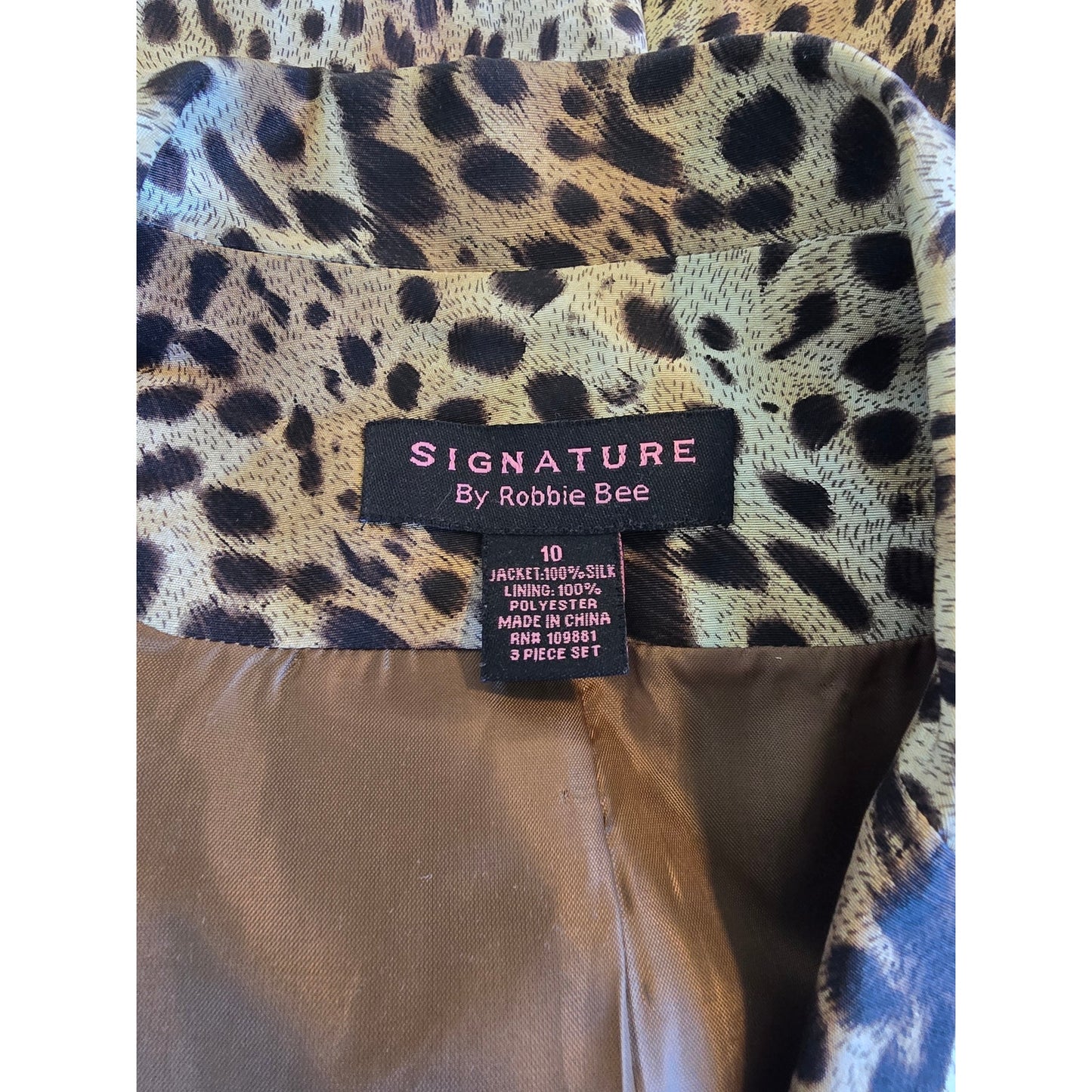 Silk Leopard Print Longline Duster Jacket Size 10