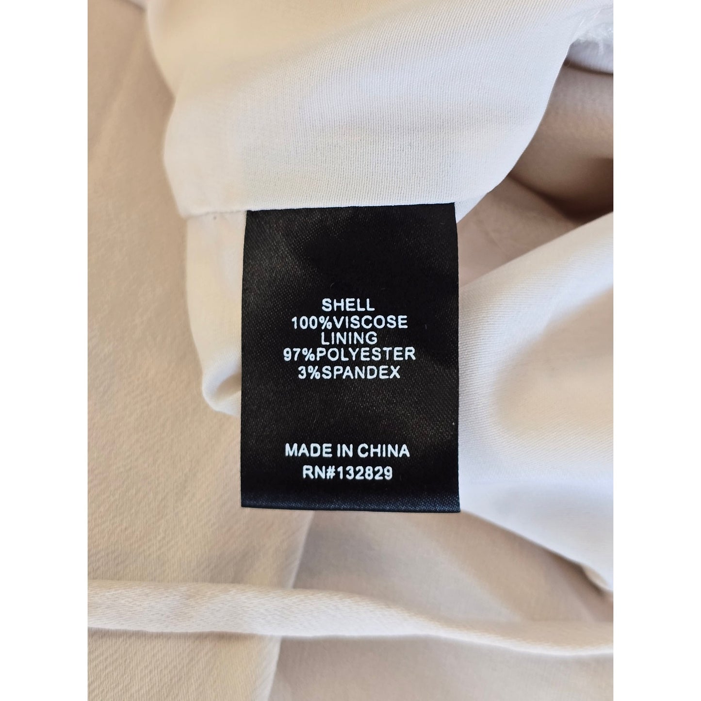 Ivory Draped Long Sleeve Crop Top Size Small