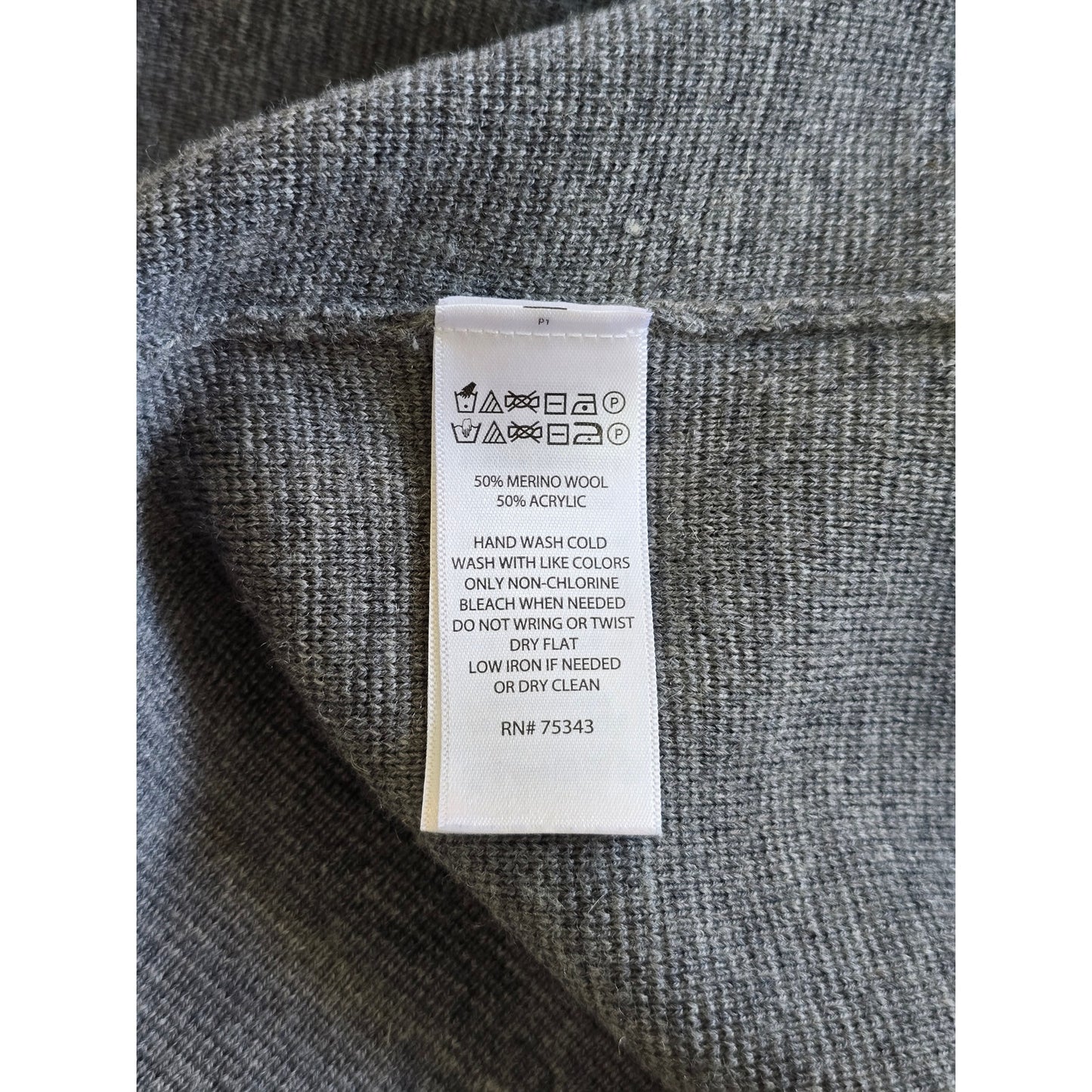 Gray Wool Blend Open Front Jacket Cardigan Size S