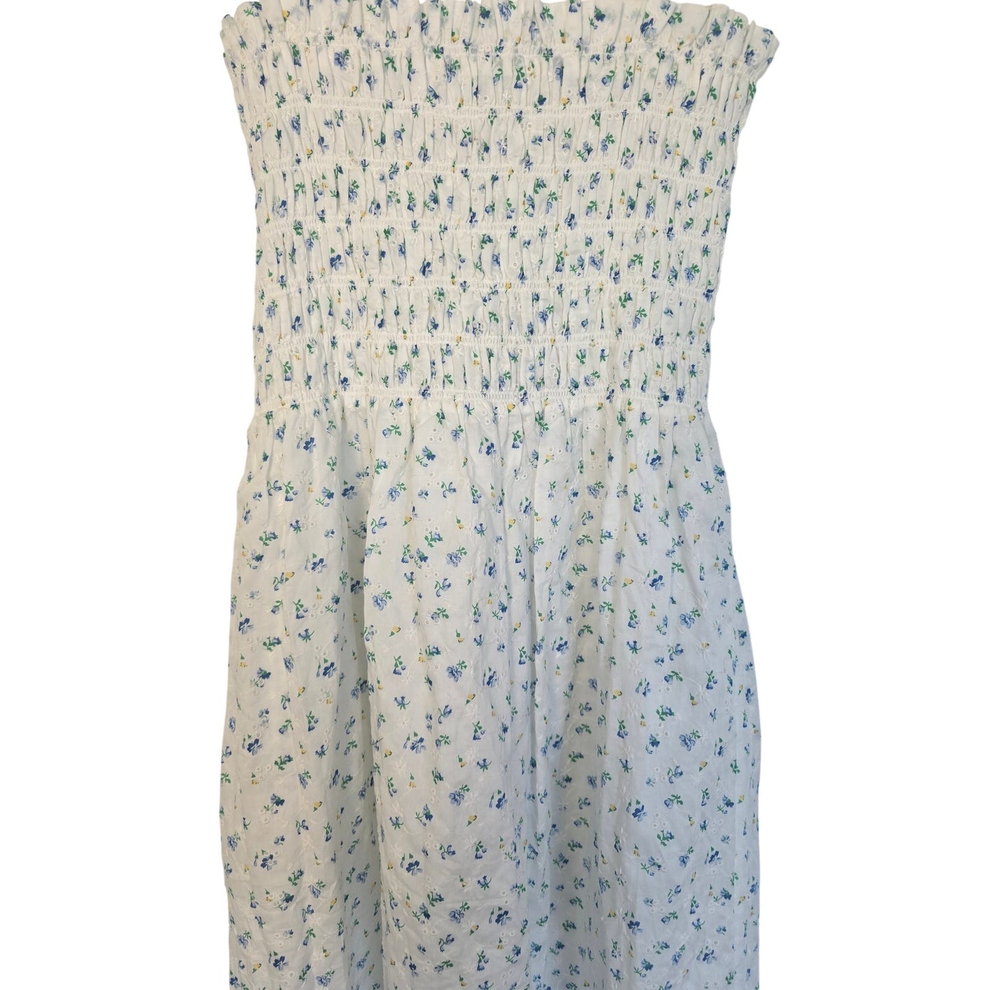 Bluebell Floral Eyelet Smocked Midi Dress Size L NWT