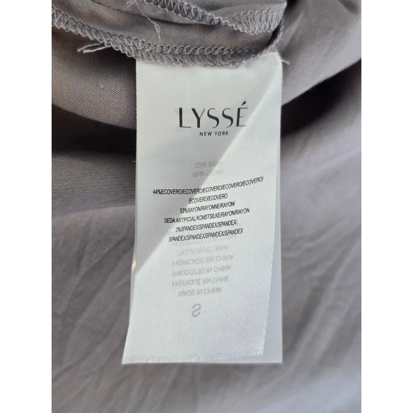 Gray Satin Pocket Blouse Button Down Top Size S