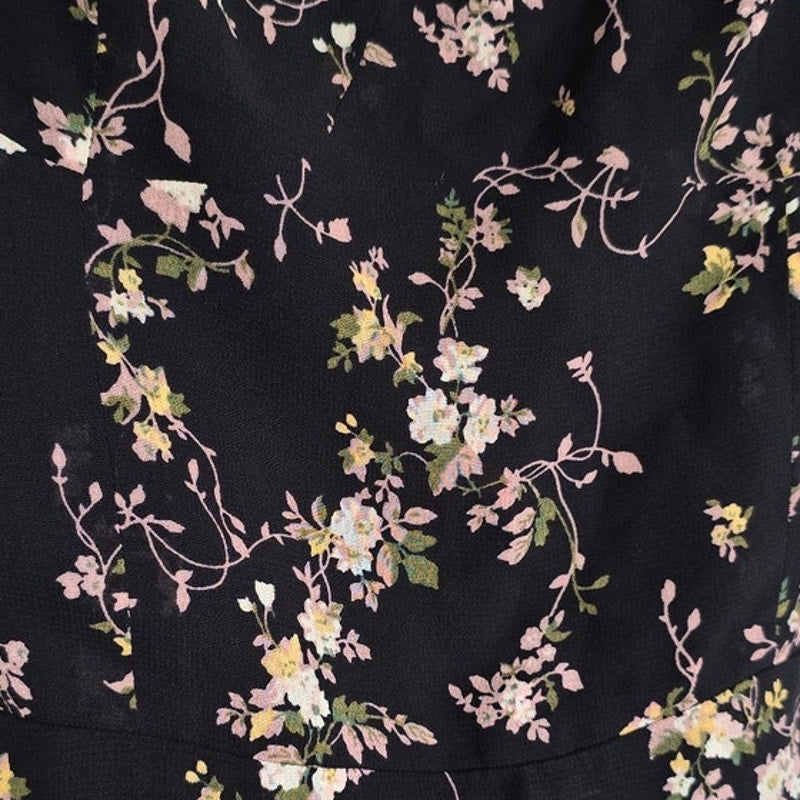 Black Floral Mini Dress Size 4