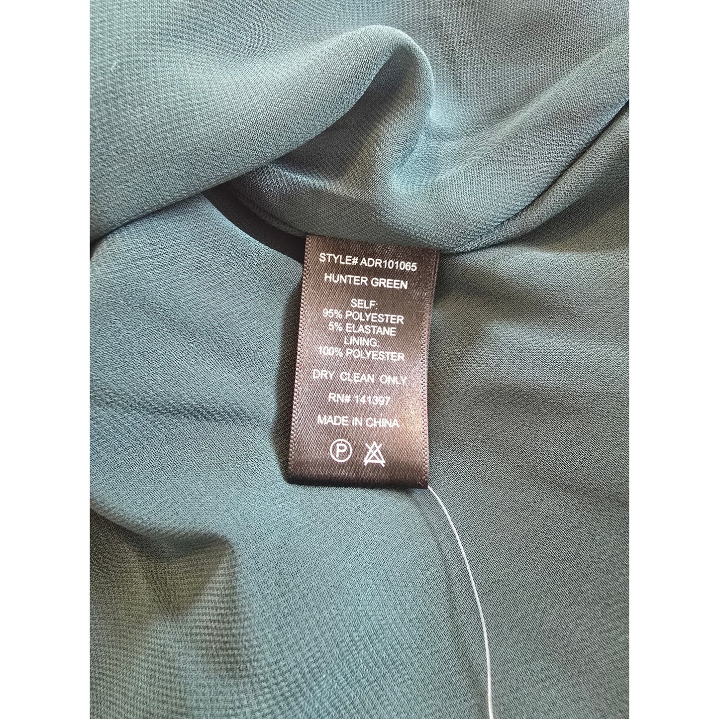 Hunter Green Satin Open Back Midi Dress Size S