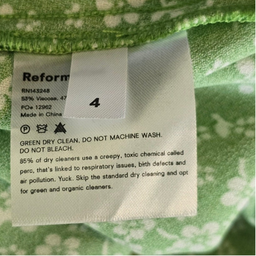 Green Floral Midi Slip Dress Size 4 NWT
