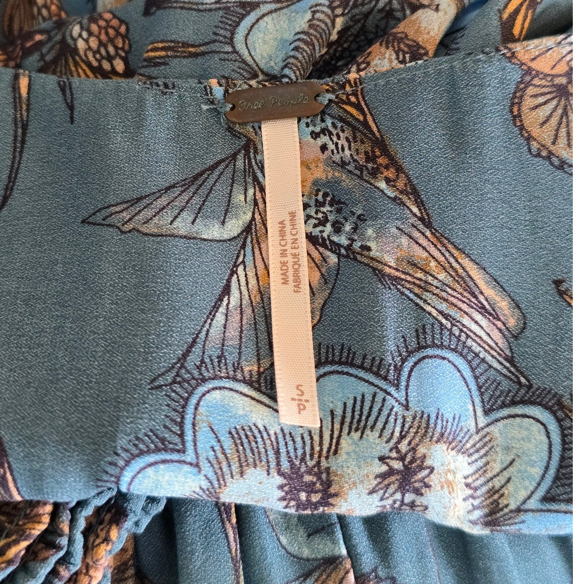 Blue Haze Floral Tunic Top Sleeveless Size S