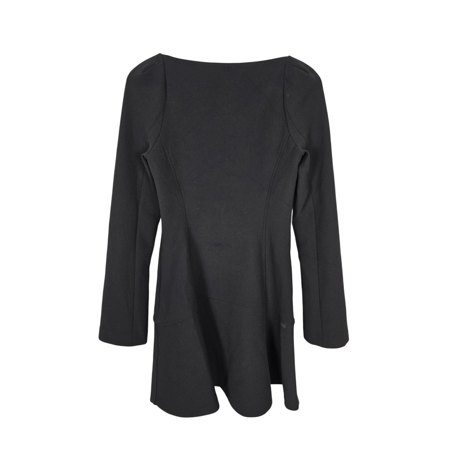 Black Fit & Flare Mini Dress Square Neck Size 4 NWT