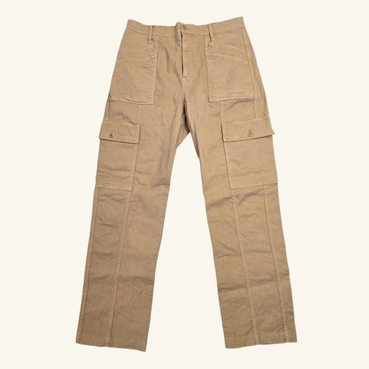 Tan 90s Straight Cargo Pants Garment Dyed Size 30