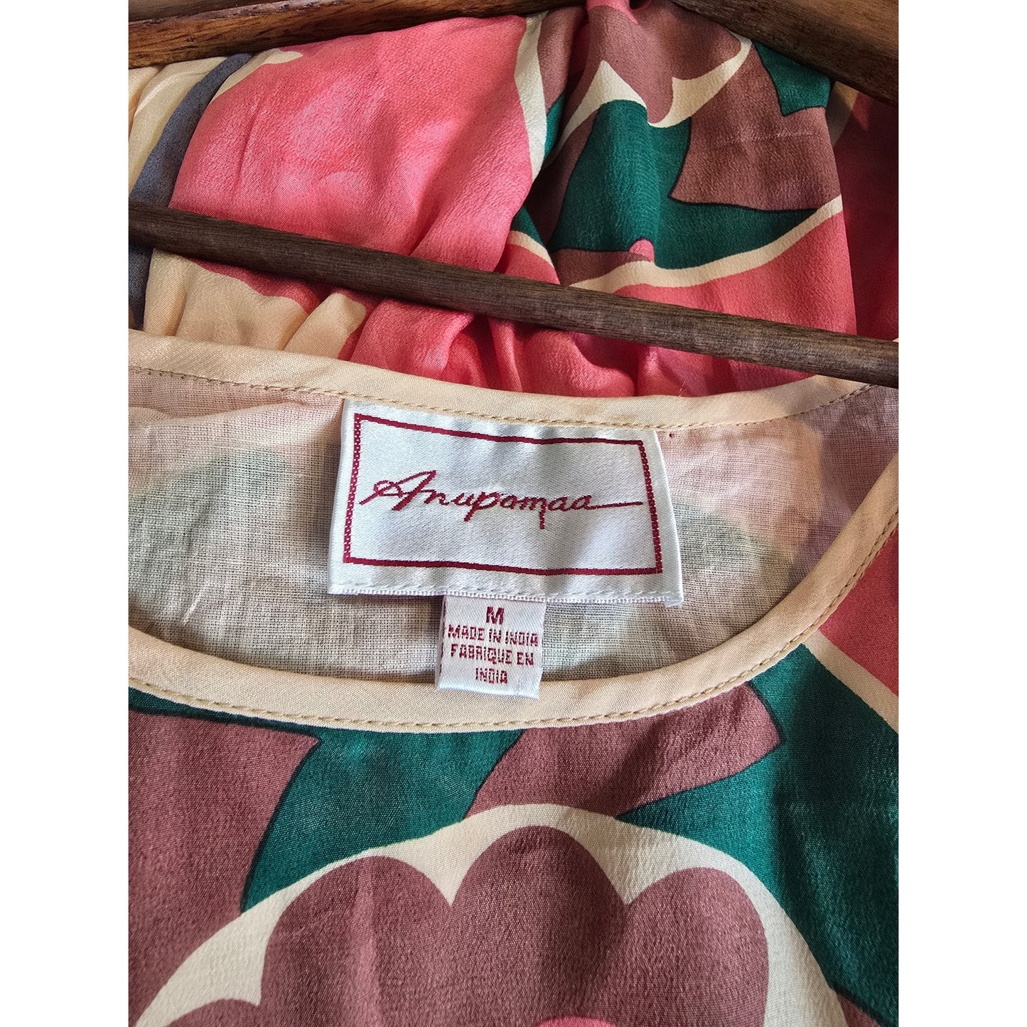 Silk Maxi Dress Mira Costa Print Size S