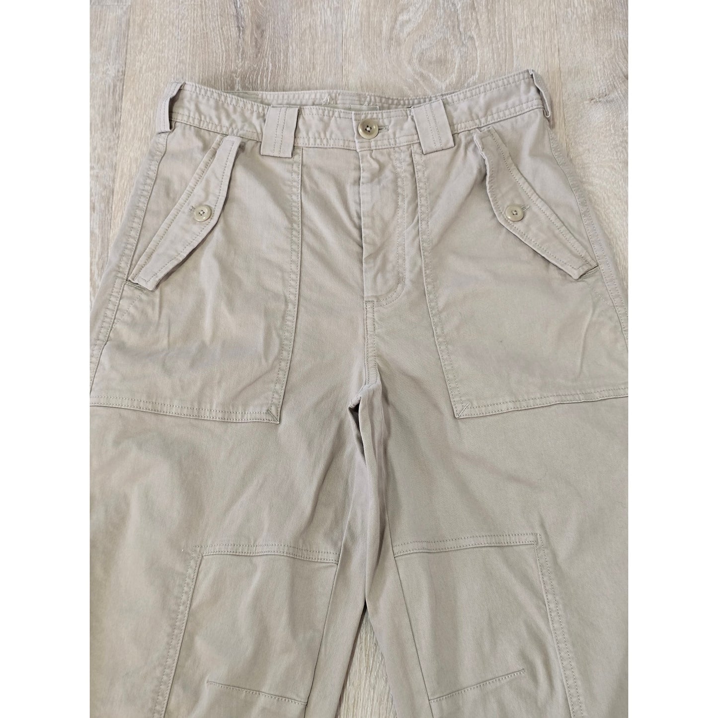 Khaki Utility Cargo Pants High Rise Size 2