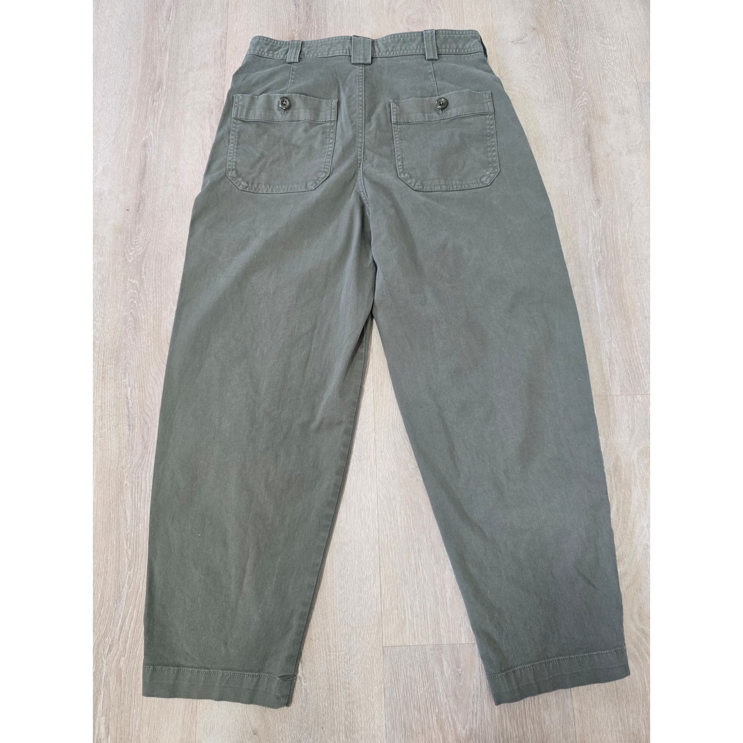 Green Utility Military Cargo Pants High Rise Size 2