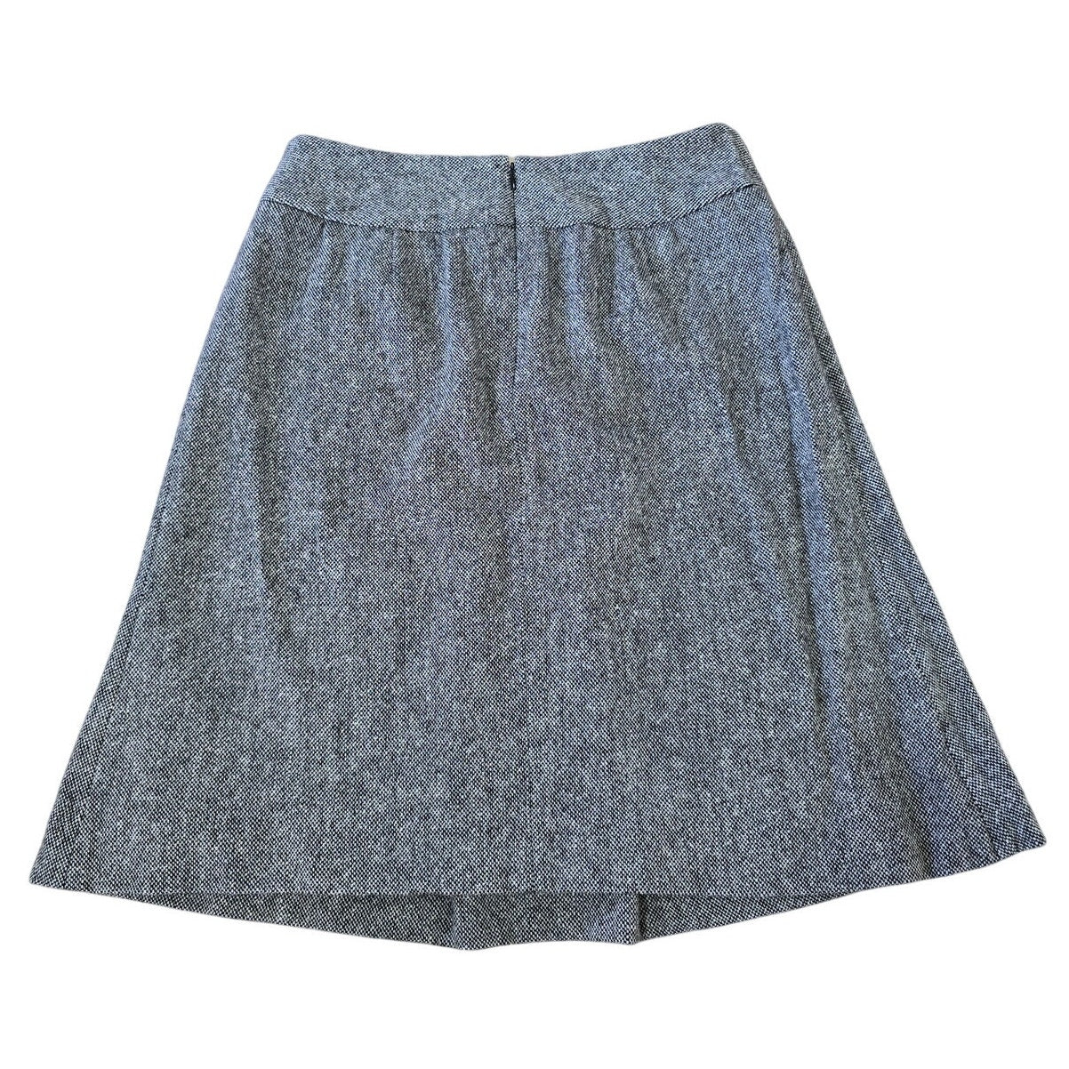 Gray Pleated Wool Silk A-Line Skirt Size Petite 10P