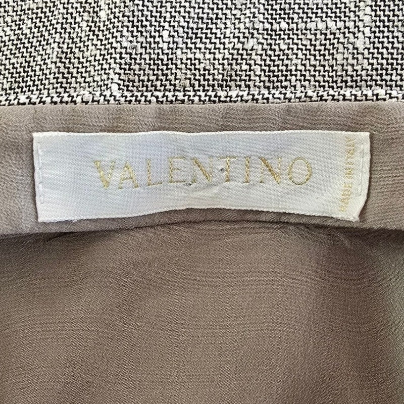 Beige Silk & Wool Blend Mini Skirt US 6