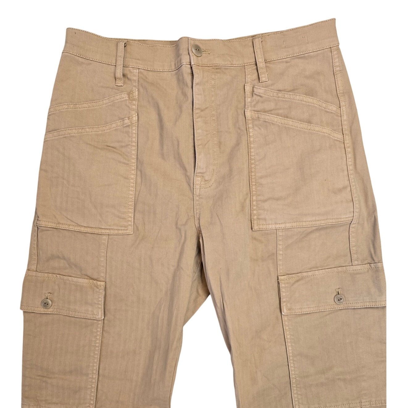 Tan 90s Straight Cargo Pants Garment Dyed Size 30