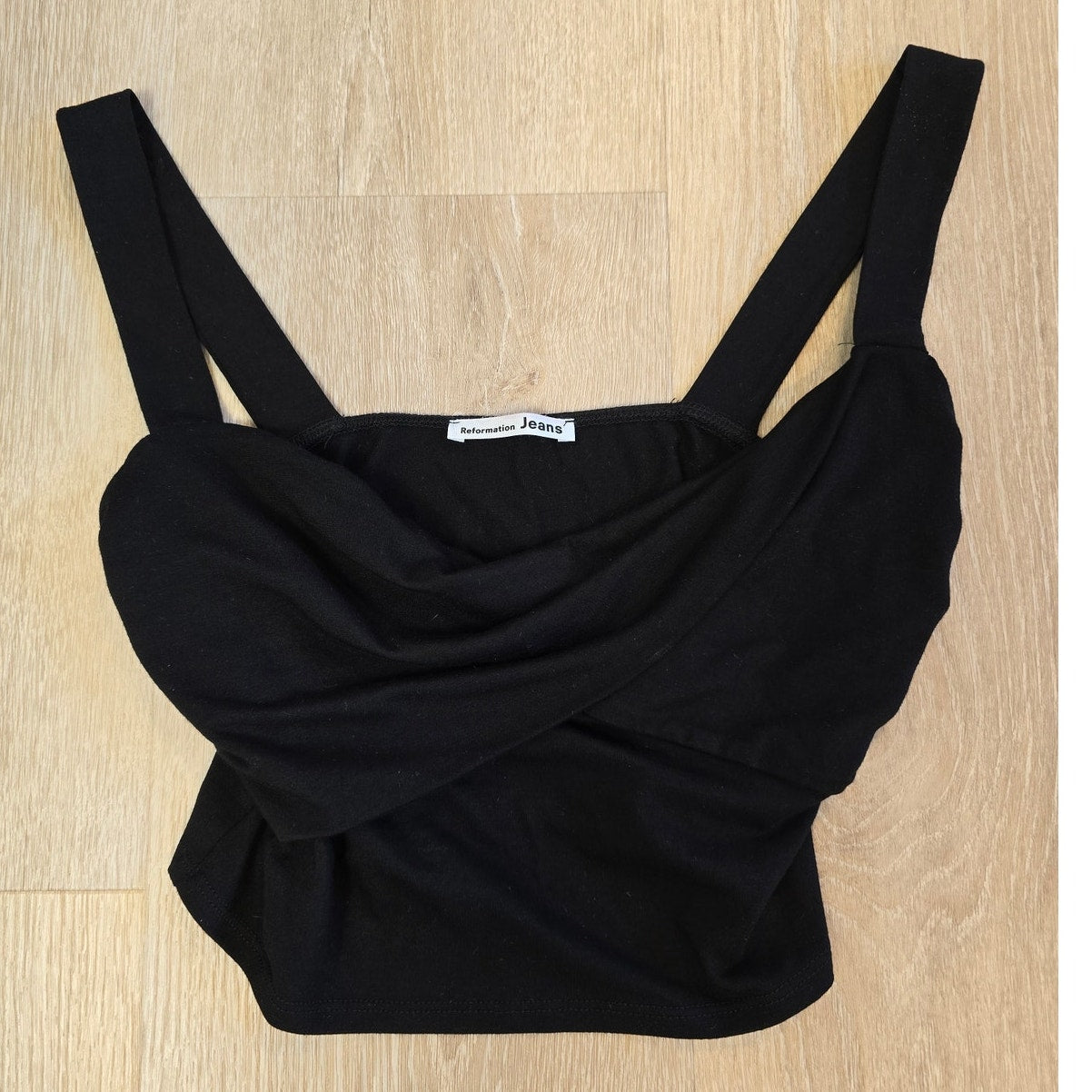 Black Sweetheart Crop Top Size S