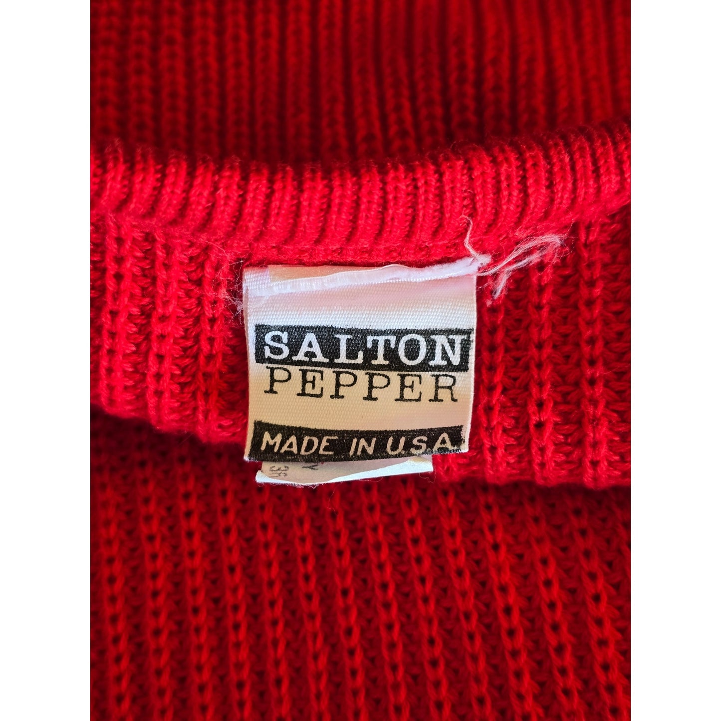 Vintage Cotton Red Knit Sweater Vest Size S-M