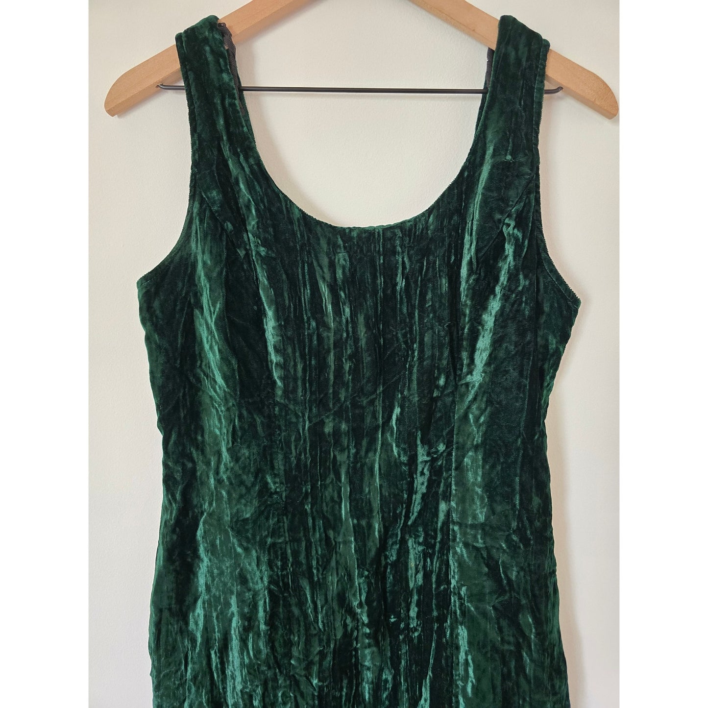 Vintage Y2K Green Velvet Bodycon Mini Dress Size M 11