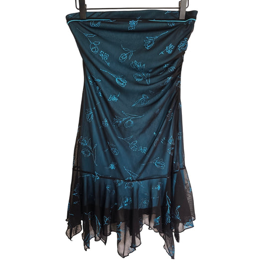 Vintage Y2K Blue Strapless Dress Size M