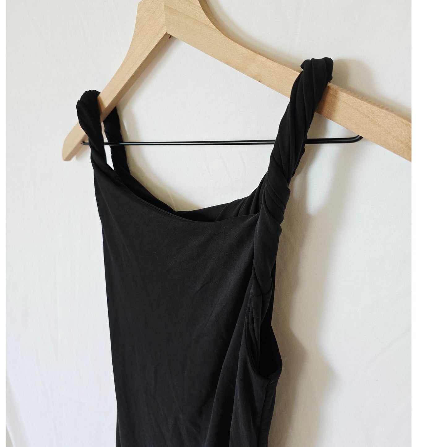 Black Off Shoulder Jersey Maxi Dress Size XS NWT