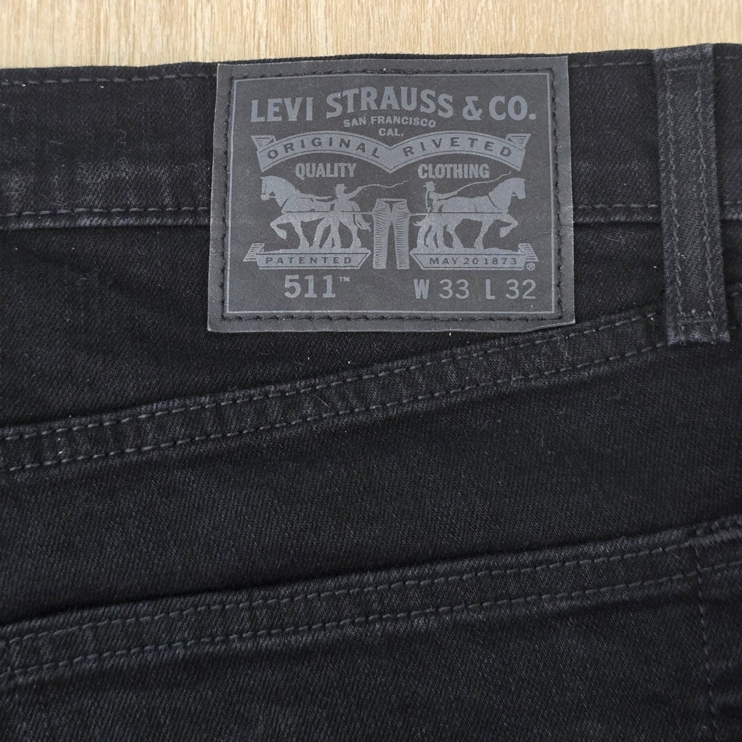 Black Slim Classic Denim Jeans Men's 33x32