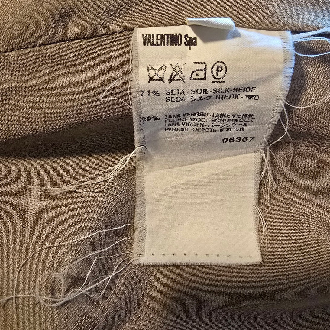 Beige Silk & Wool Blend Mini Skirt US 6