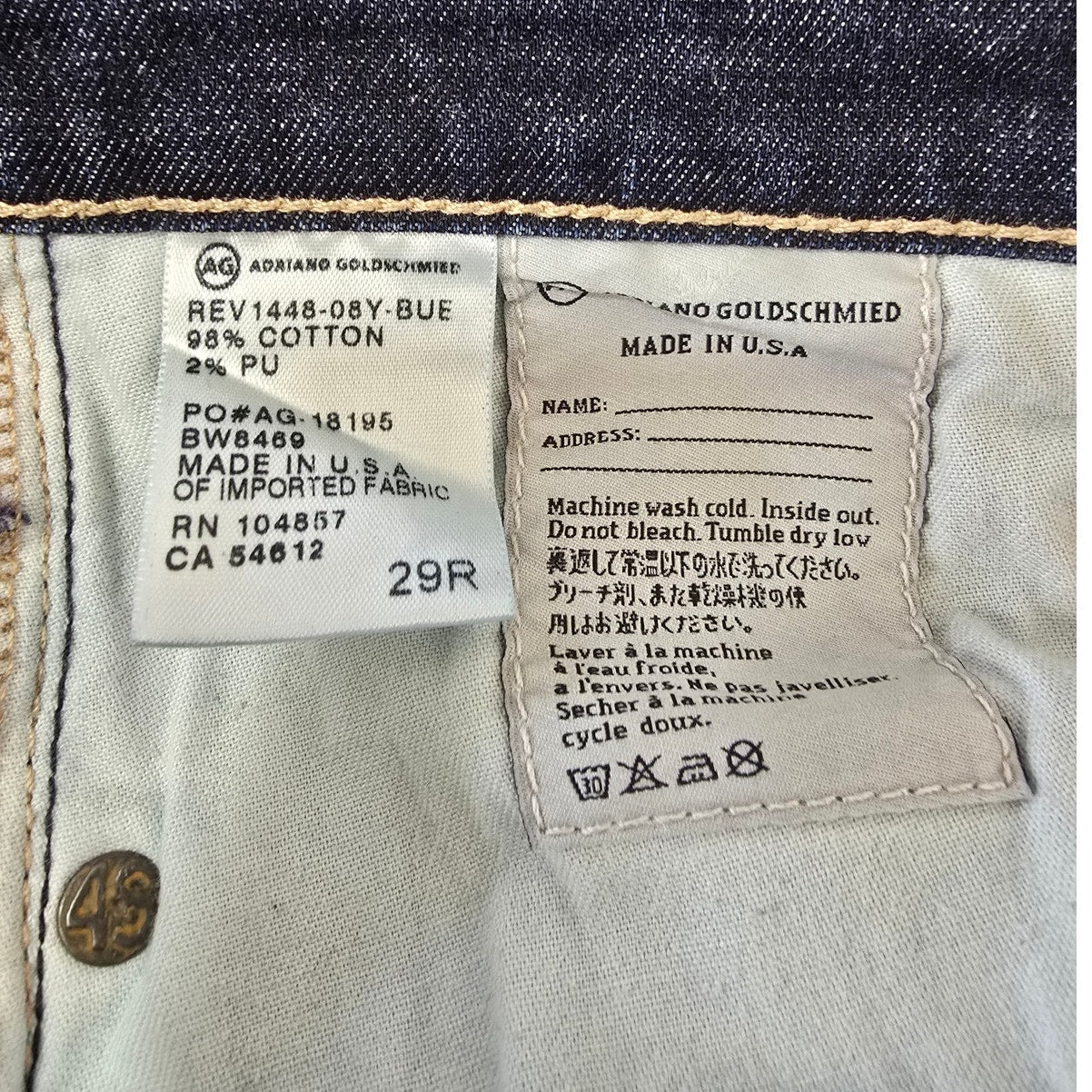 Skinny Bootcut Jeans Medium Wash Denim Size 29R