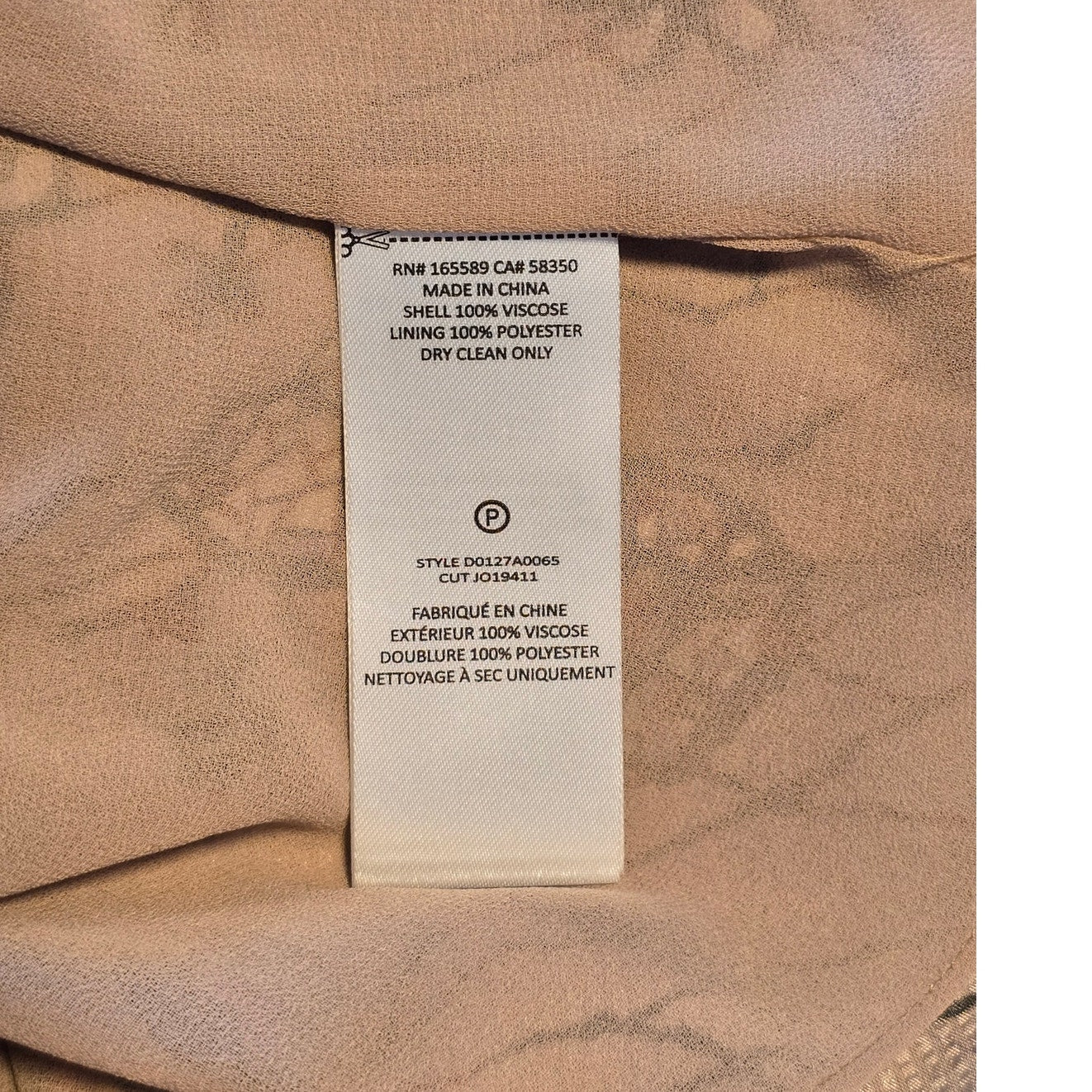 Natural Rose Floral Wrap Long Sleeve Dress Size 4 NWT