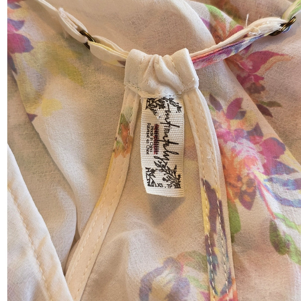 Ivory Floral Halter Maxi Dress Size XS