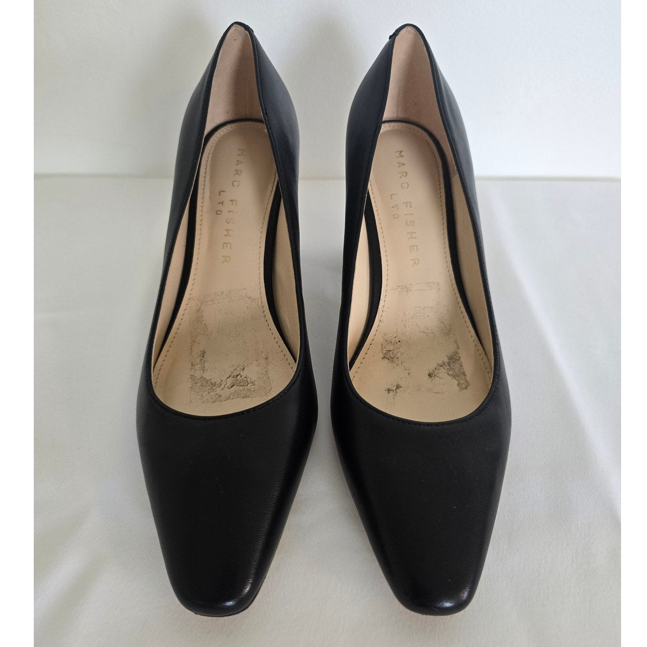 Black Leather Pointed Toe Pumps Size 6.5