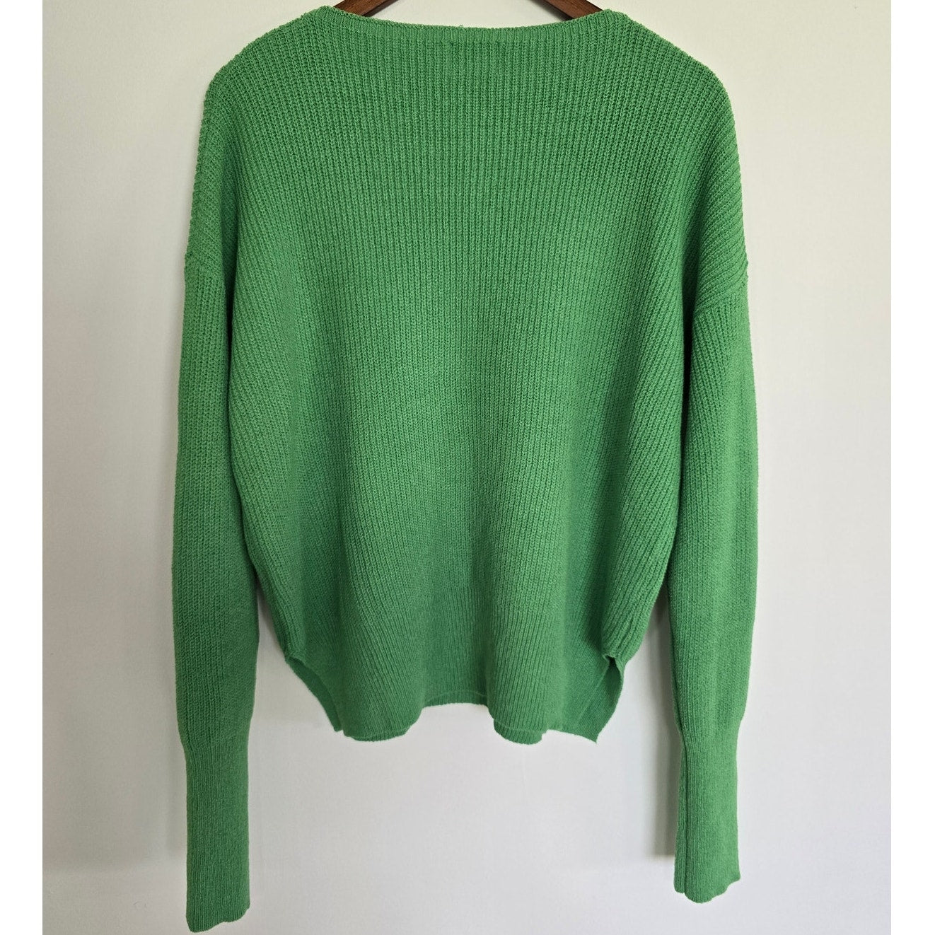 Maple Green Knit Sweater Relaxed Pullover Size S