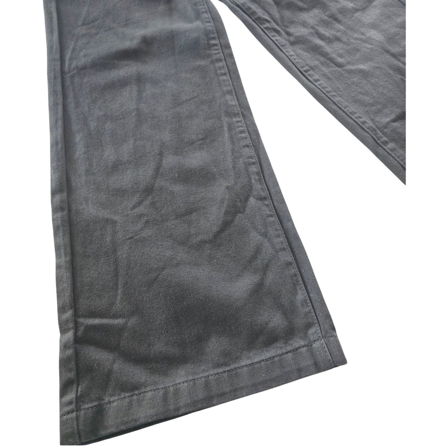 Black Wide Leg Denim Jeans High Rise Size 27