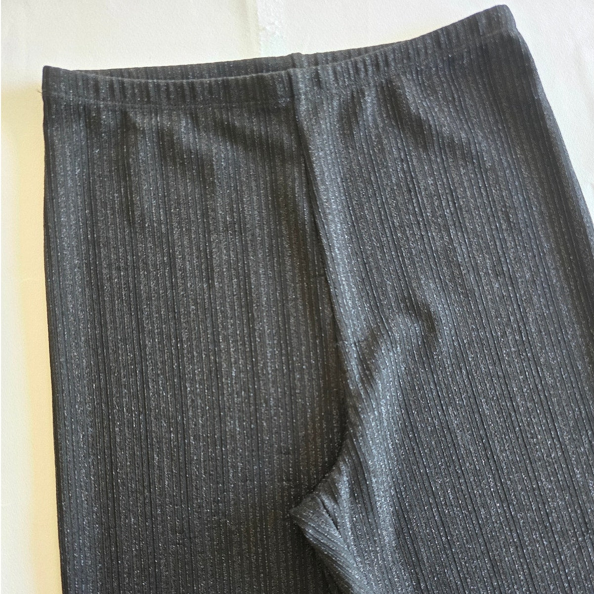 Black Metallic Shimmer Bootcut Stretch Pants Size S NWOT
