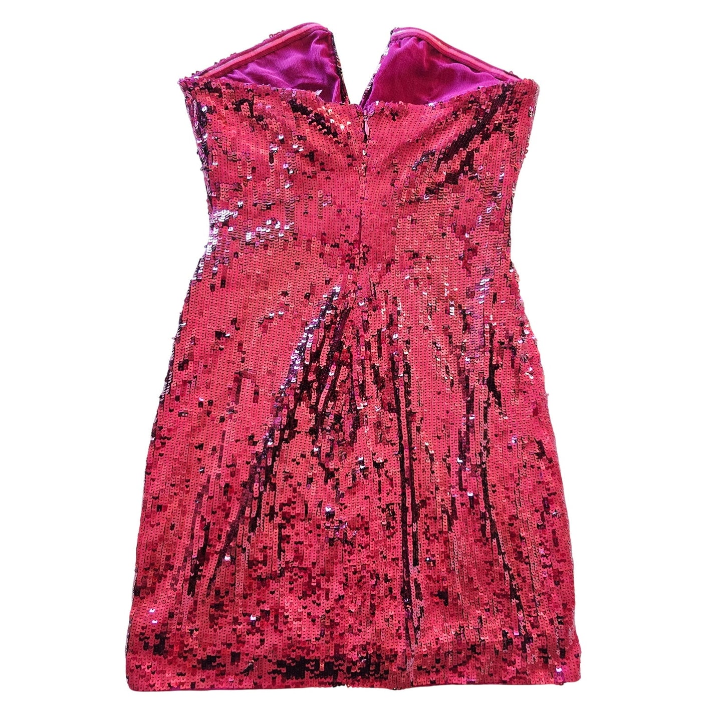 Burgundy Sequin Strapless Mini Dress Size 2 NWT