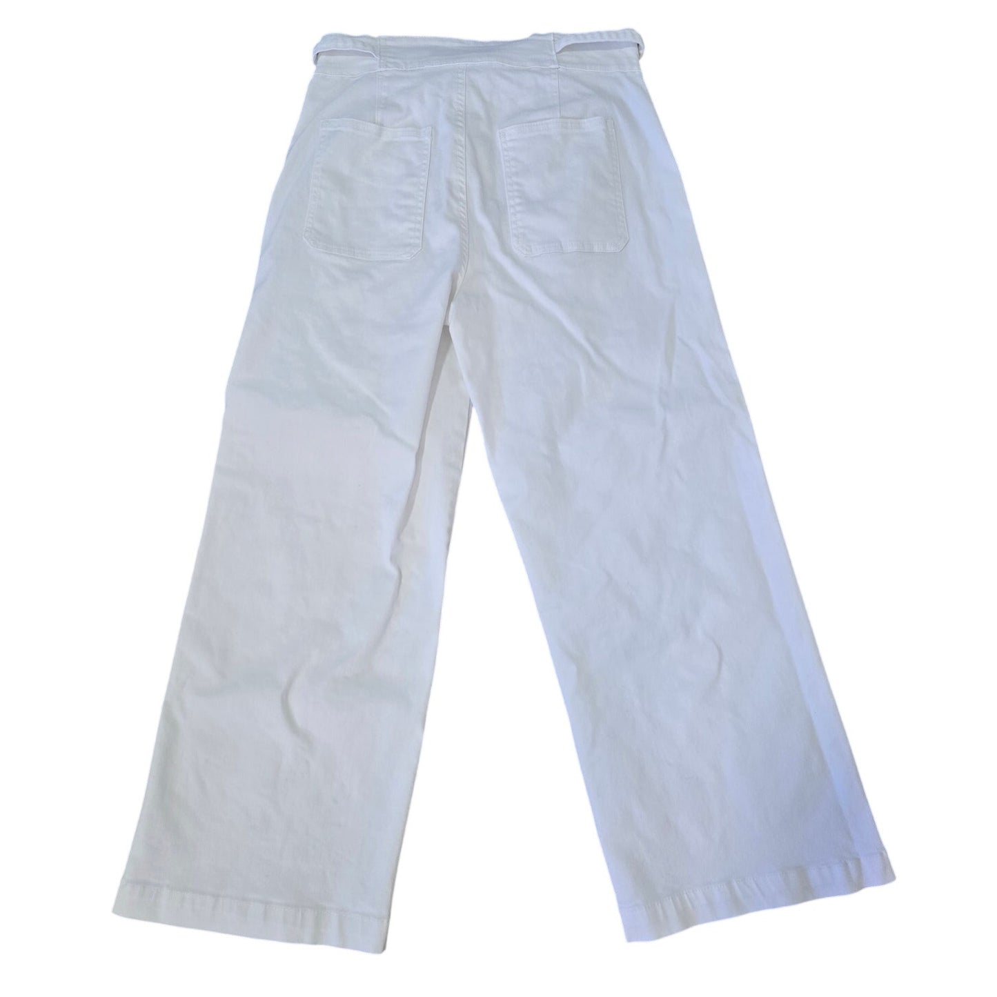 White Tie Waist Wide Leg Pants High Rise Size 8/29