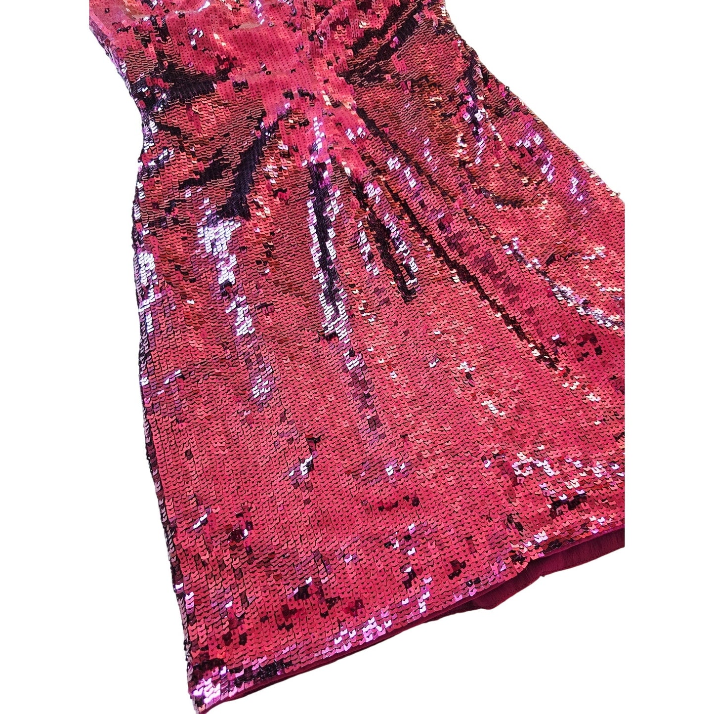 Burgundy Sequin Strapless Mini Dress Size 2 NWT