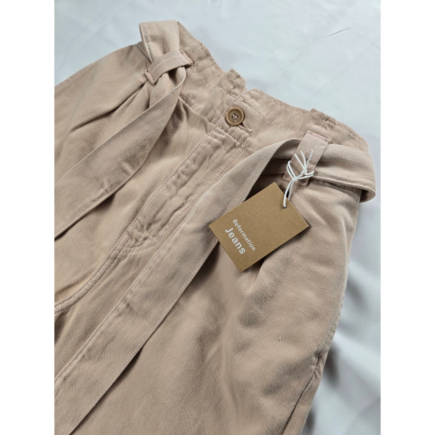 Dusty Rose Tie Waist High Rise Pants Size 26 NWT
