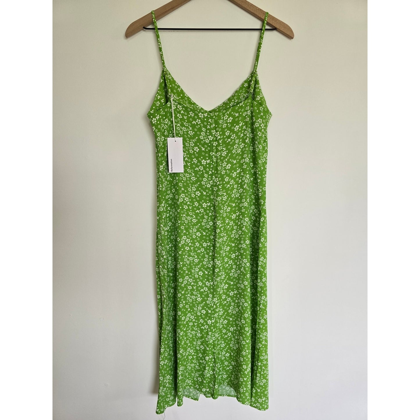 Green Floral Midi Slip Dress Size 4 NWT