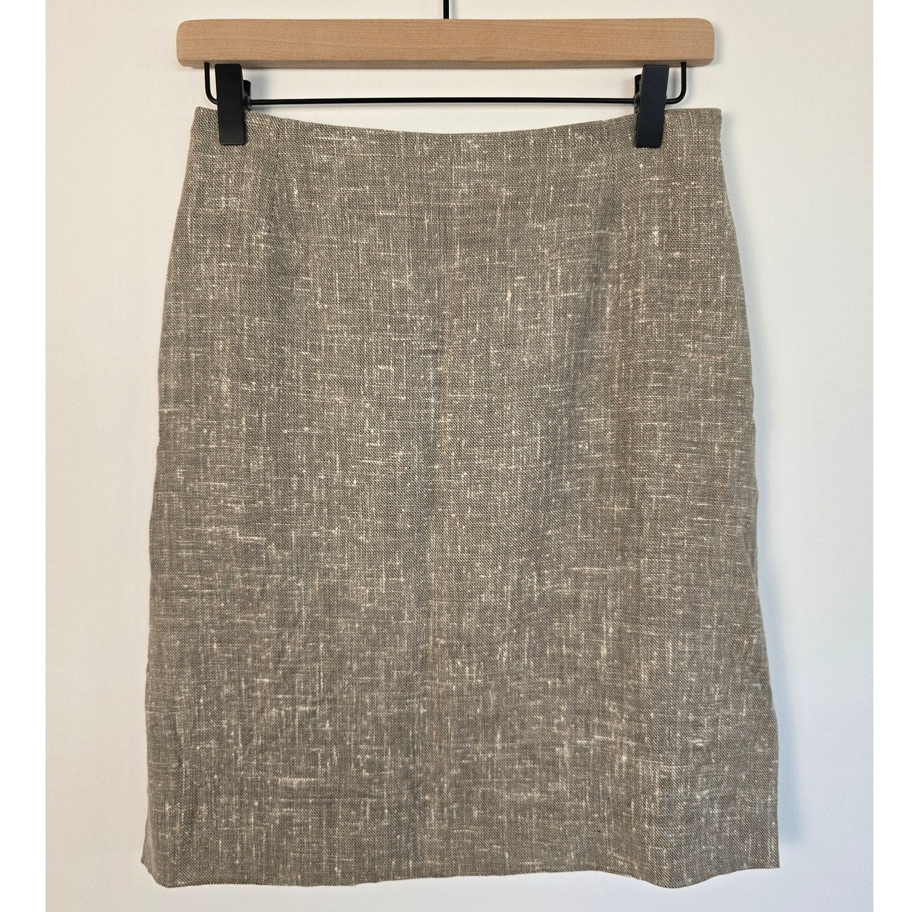 Beige Silk & Wool Blend Mini Skirt US 6