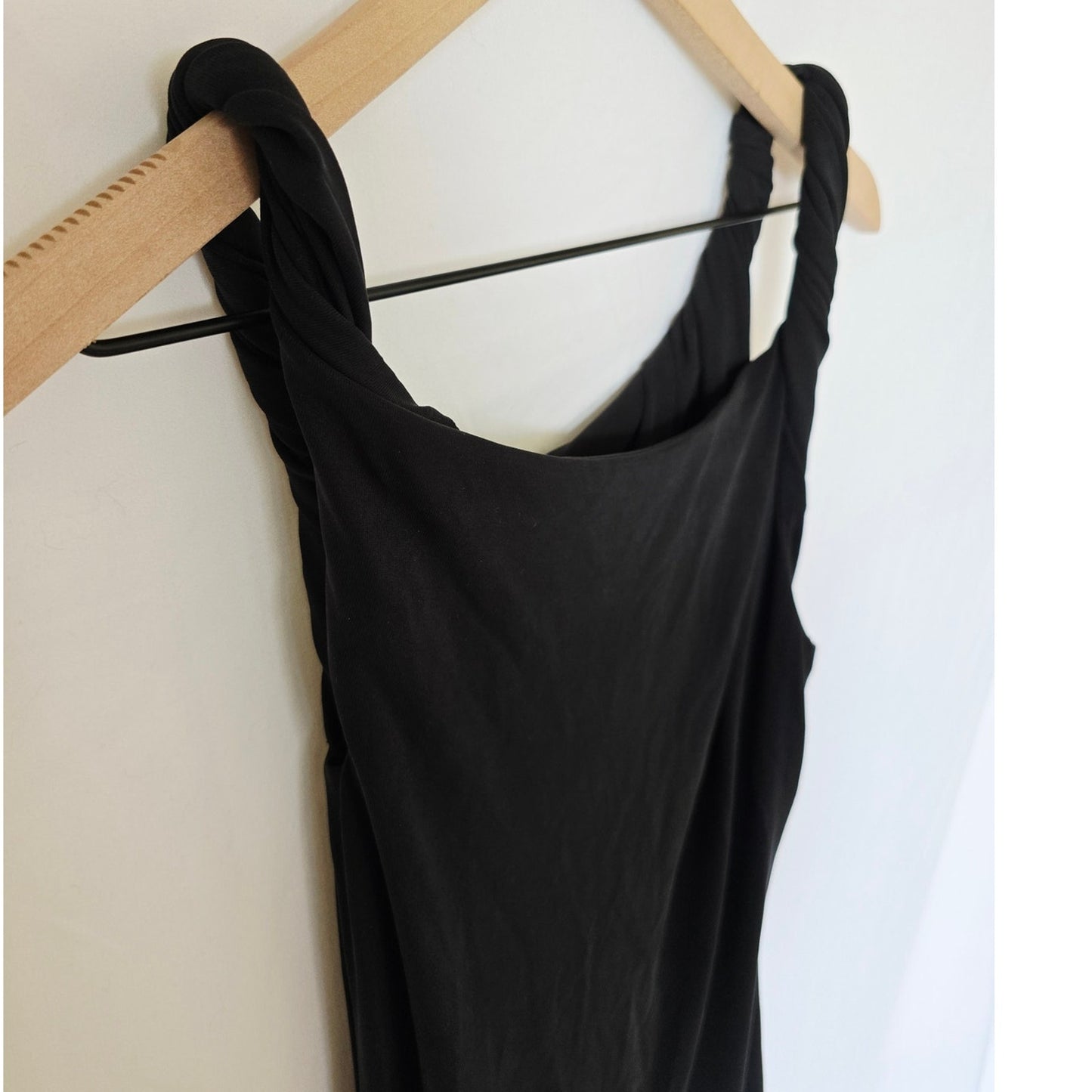 Black Off Shoulder Jersey Maxi Dress Size XS NWT