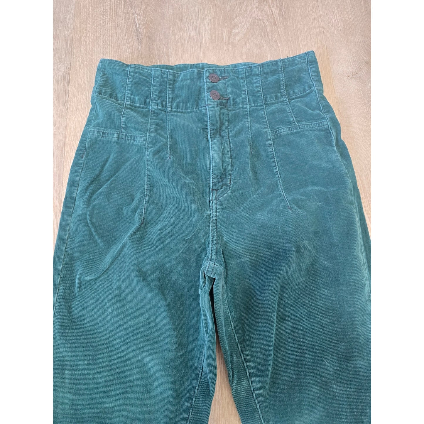 Green Flare Corduroy Pants Size 29
