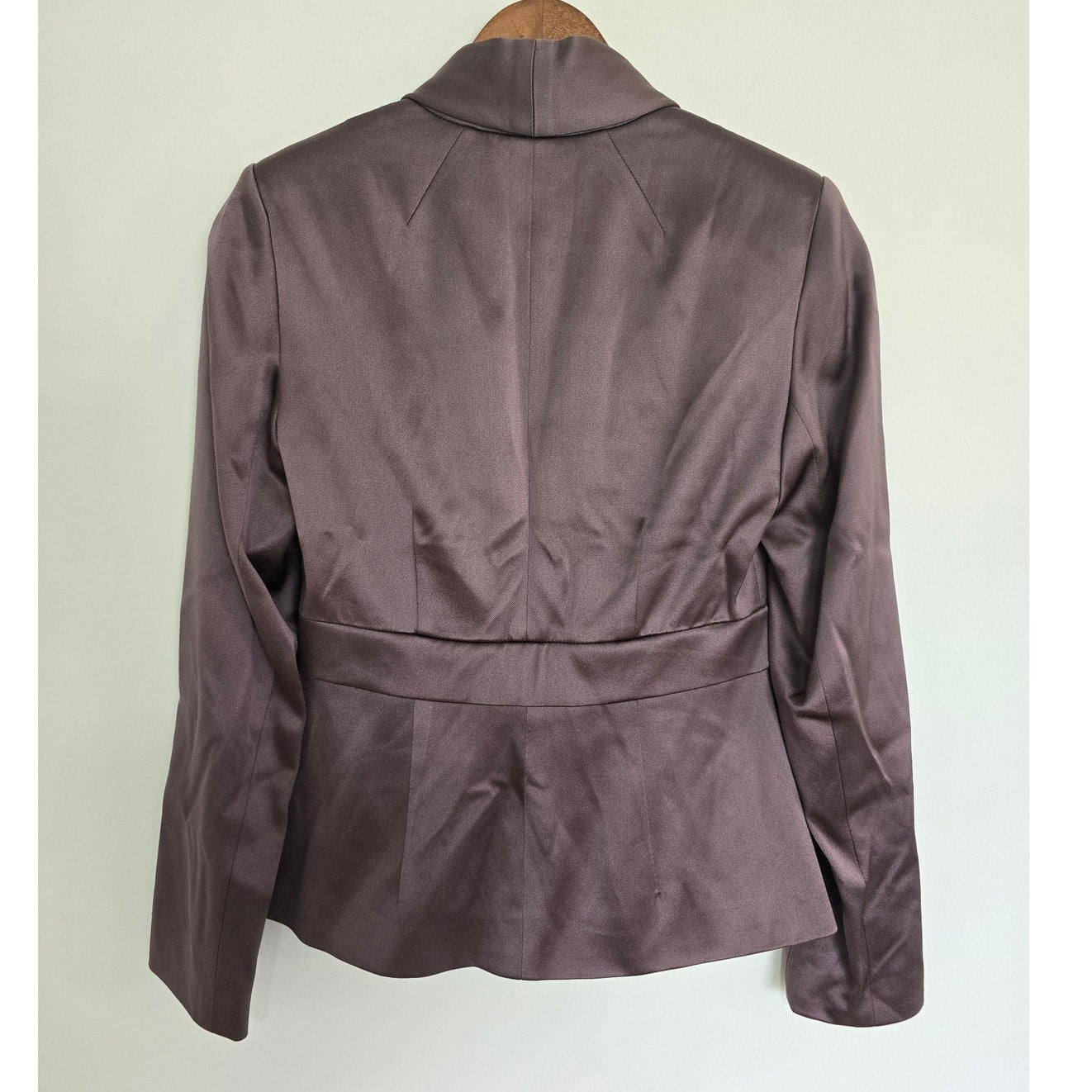 Mauve Silk Blazer Tailored Minimalist Jacket Size 4