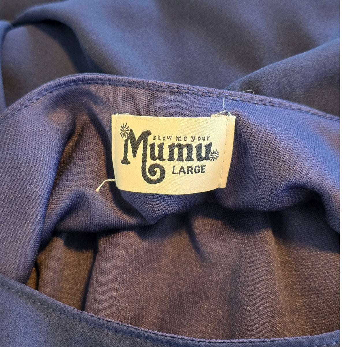 Navy Ruffle Maxi Bridesmaid Dress Size L