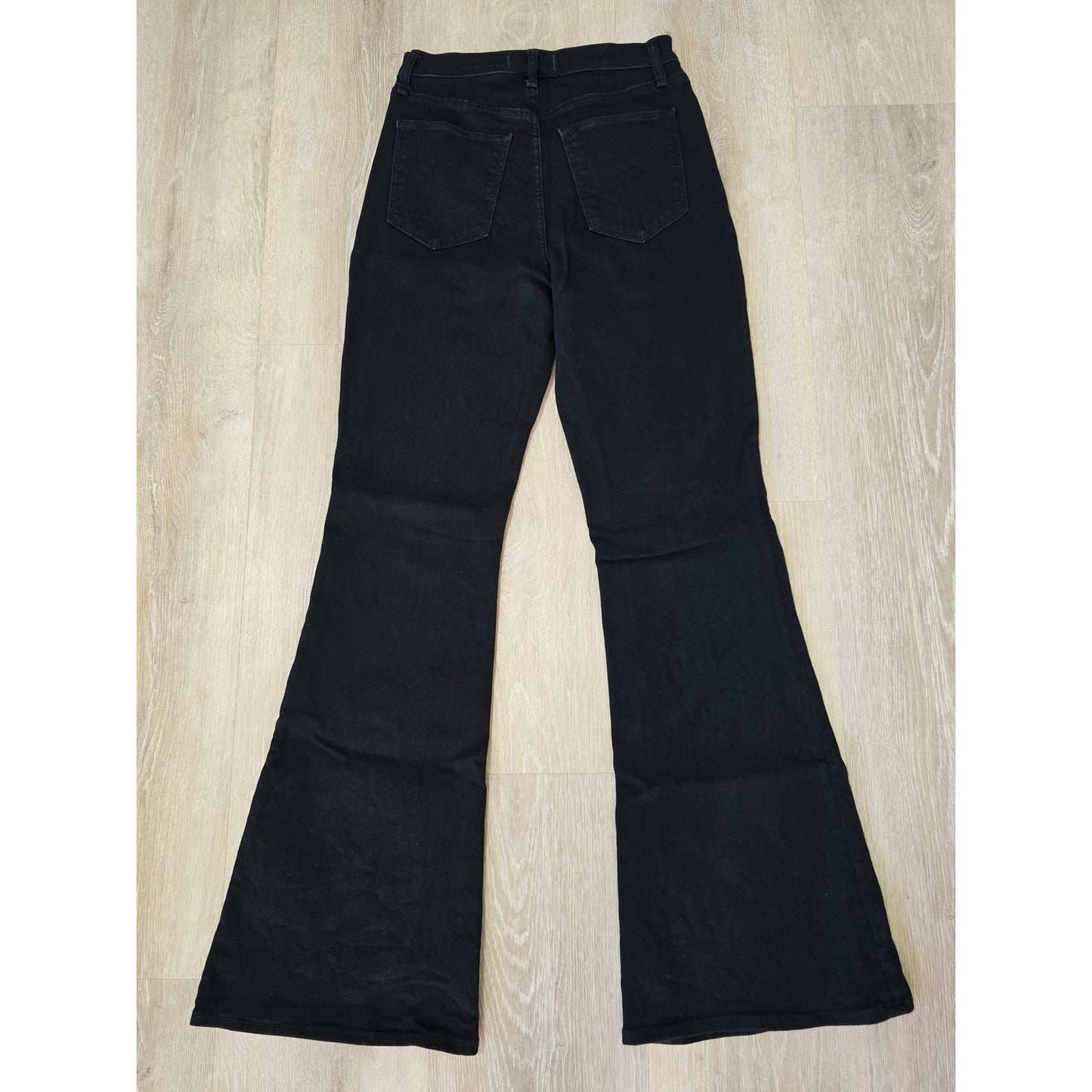 Black High Rise Flare Jeans Stretch Size 29/8