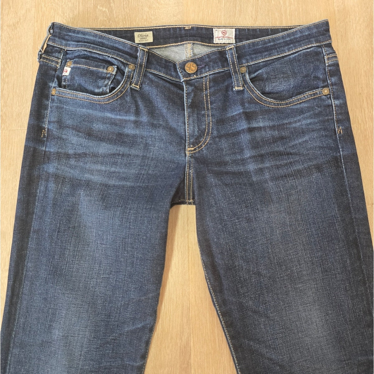 Skinny Bootcut Jeans Medium Wash Denim Size 29R