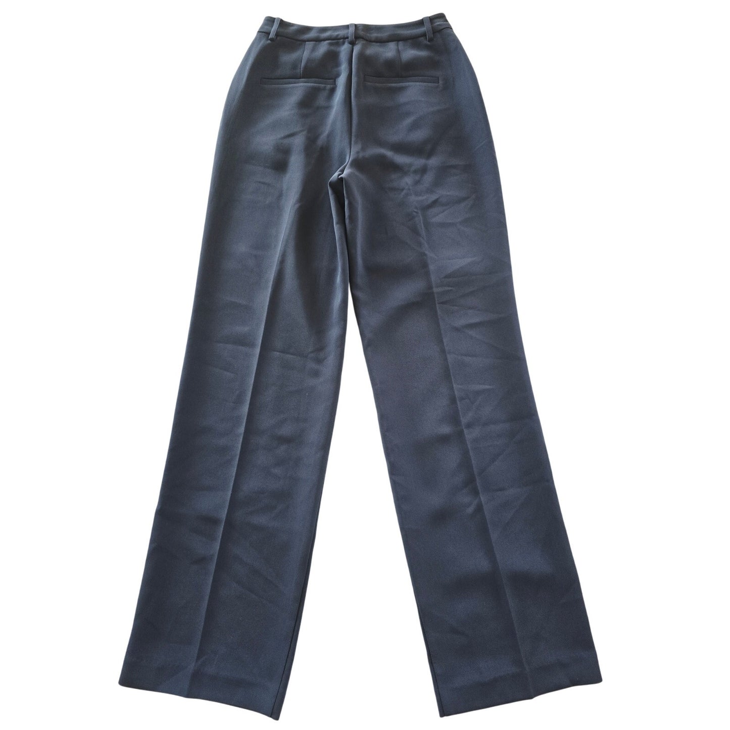 Navy High Rise Wide Leg Trousers Luxe Suiting Size 2