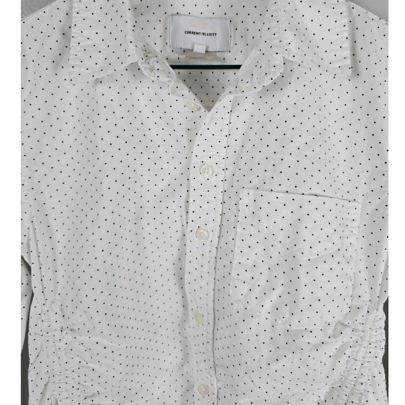 Black & White Polka Dot Button‑Down Shirt Size S/1