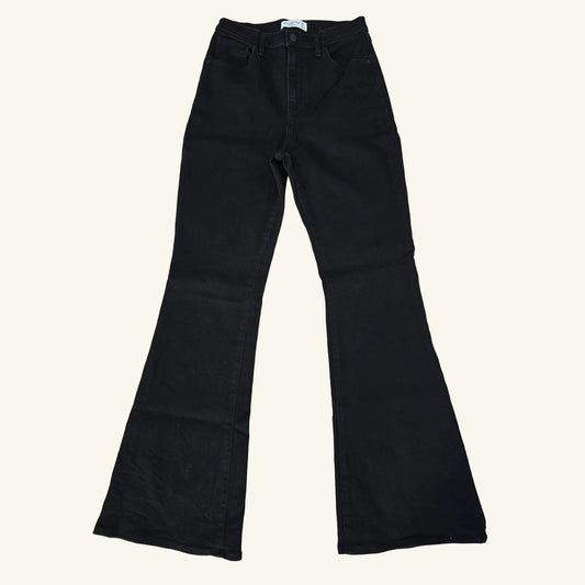 Black High Rise Flare Jeans Stretch Size 29/8