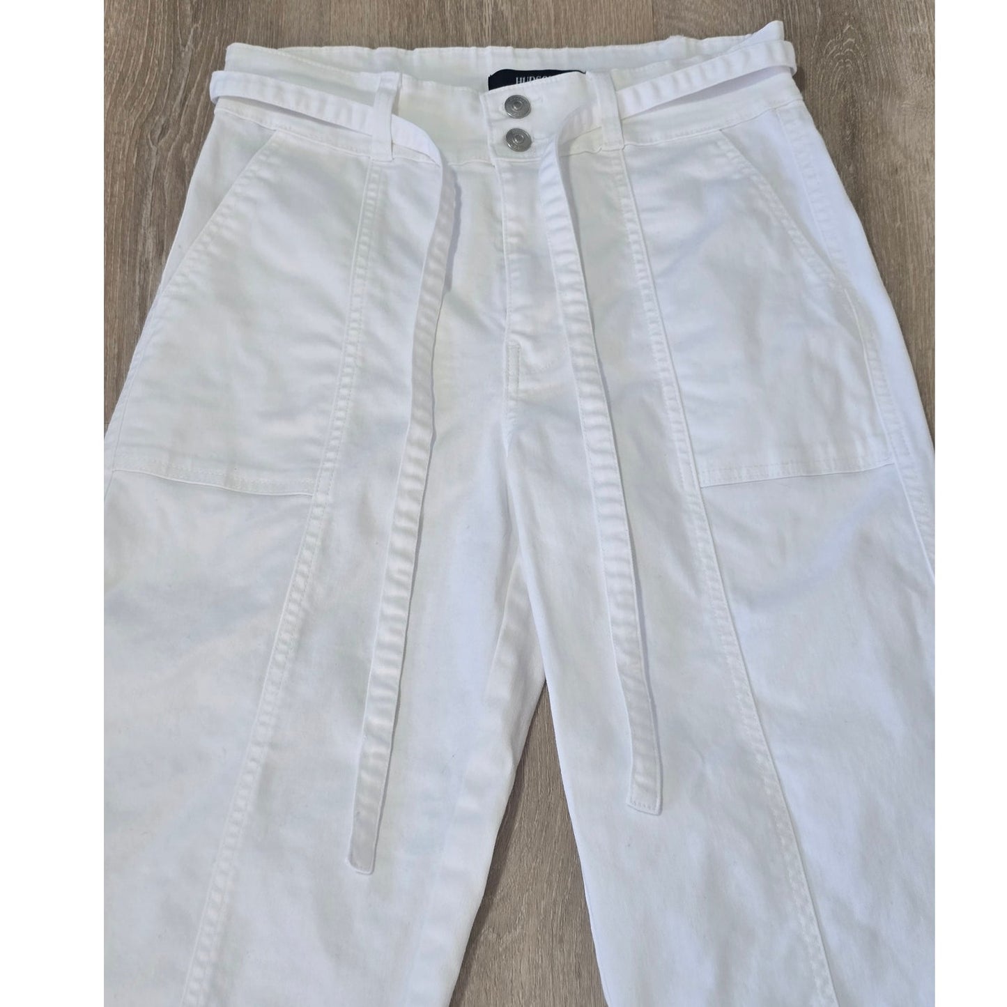 White Tie Waist Wide Leg Pants High Rise Size 8/29