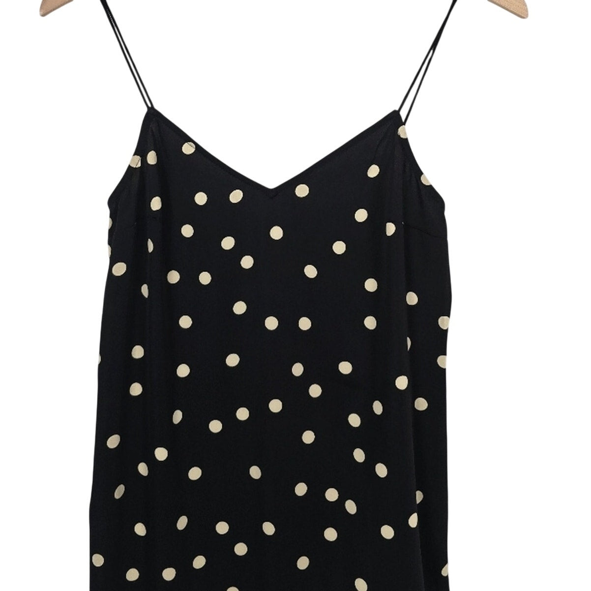 Navy Polka Dot Midi Slip Dress Size 2 NWOT