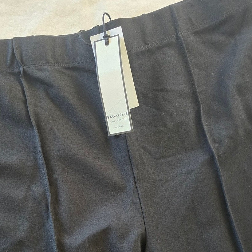 Black Ponte Stretch High Rise Wide Leg Pants Size XL NWT