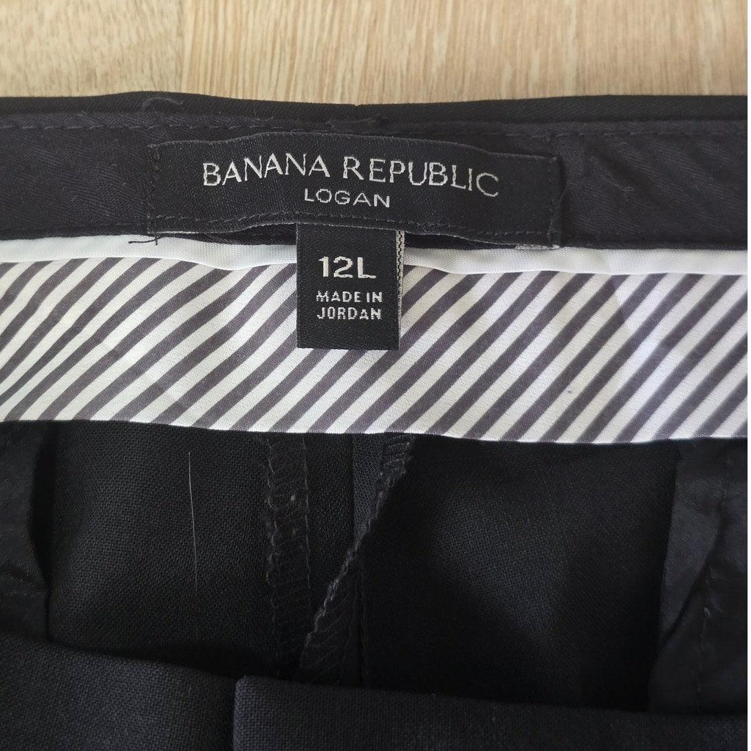 Black Wool Blend Trouser Pants Size 12L